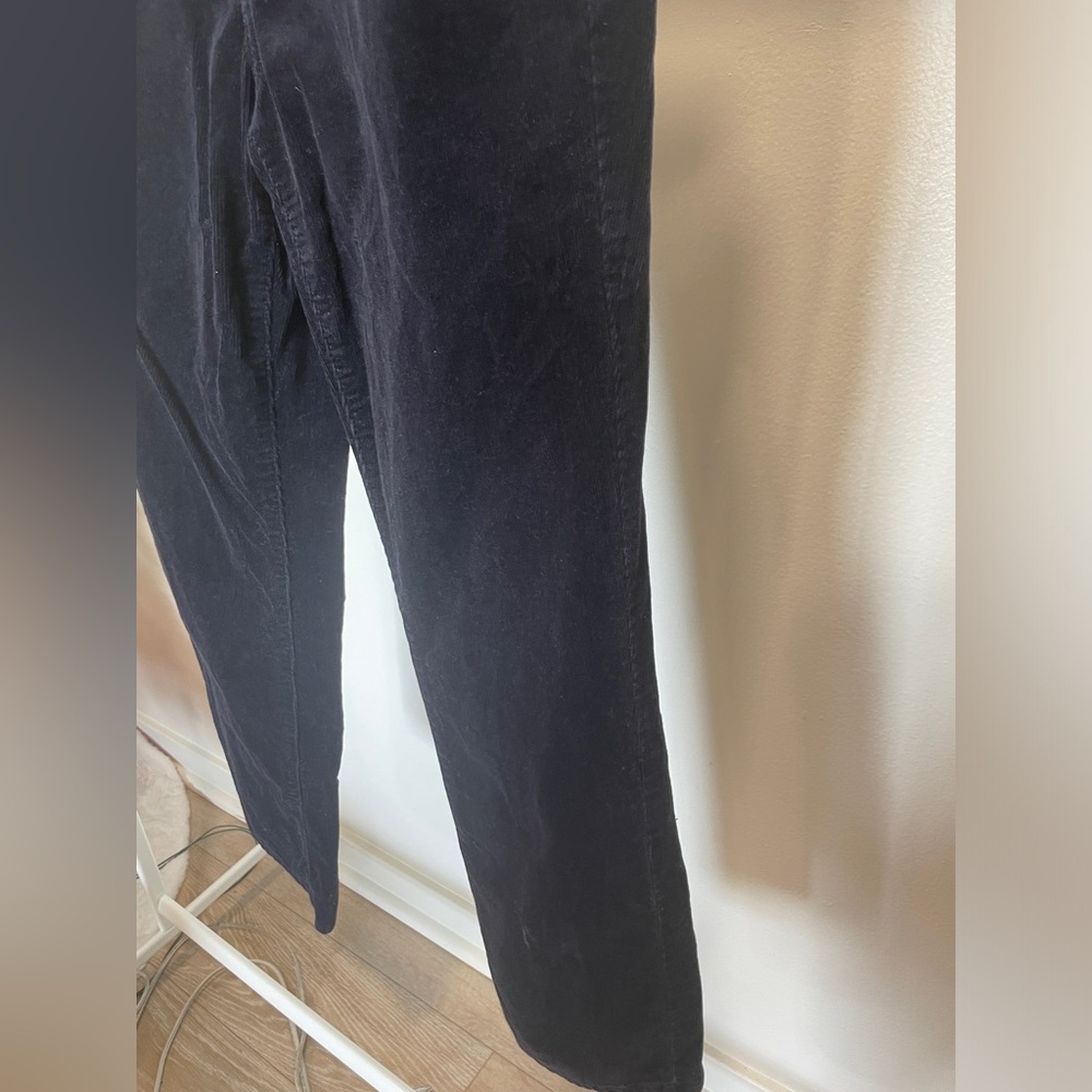 Talbots Navy Blue Corduroy High Rise Straight Leg Pants Women’s 8P Academia - Picture 6 of 13
